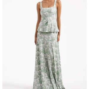 Siena Sonnet Dress - Green Toille